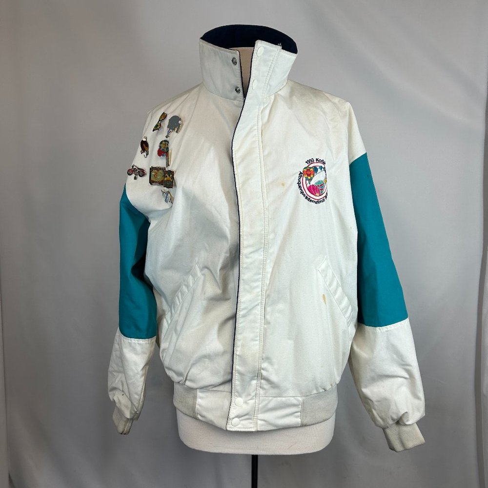 Vintage 1993 Kodak Balloon Fiesta with Rare Pins Jacket Sz L